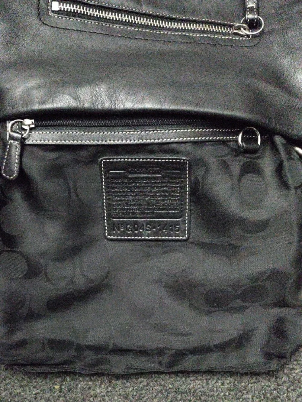 Coach Black Leather Shoulder Bag#1415